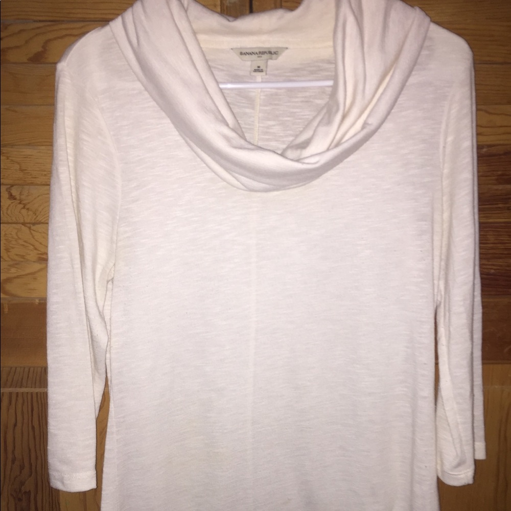 White Cowel Neck Blouse